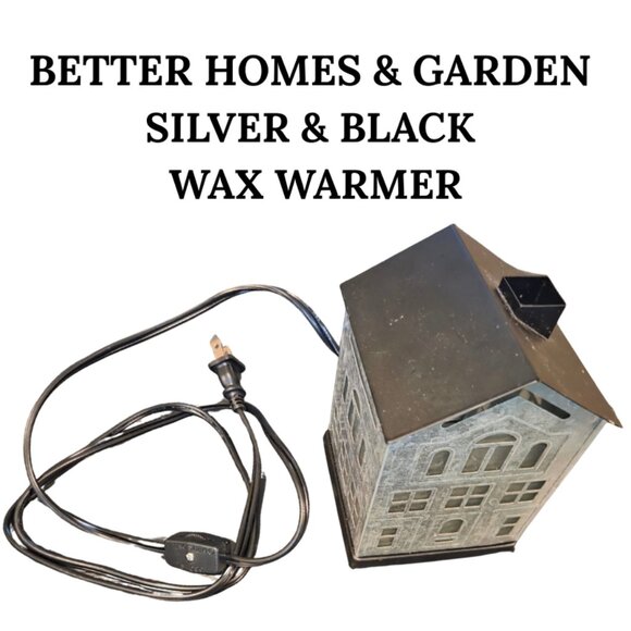 BETTER HOMES & GARDENS PRELOVED GOOD CONDITION BLACK/SILVER HOUSE WAX WARMER - Picture 1 of 1